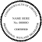 Virginia Professional Wetland Delineator Seal